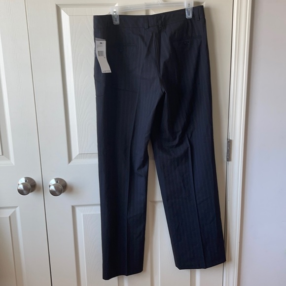 DKNY | Wool Blend Black Striped Dress Pants - Picture 9 of 9